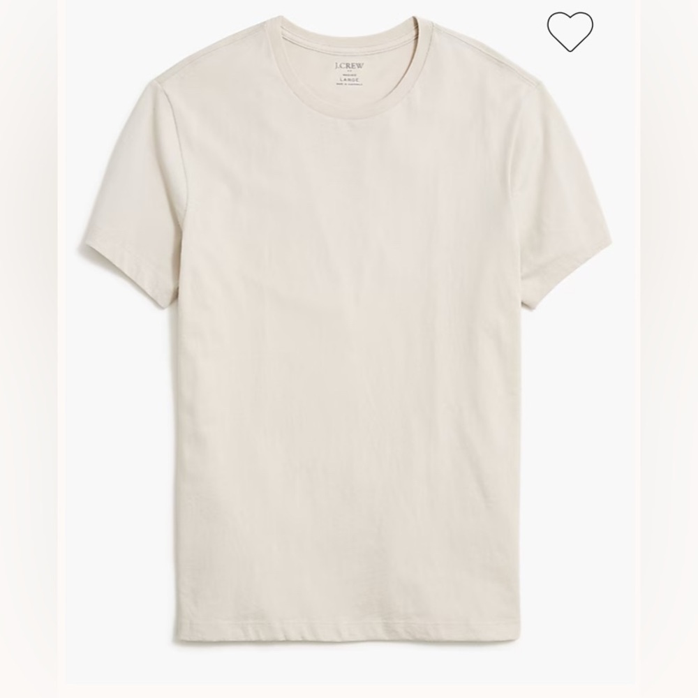 J Crew Factory Men's Cotton Washed Jersey Short Sleeve Tee Stone NWT XL #2190 - Picture 2 of 9